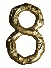 Bucksnort Solid Cast Log House Numbers