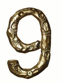 Bucksnort Solid Cast Log House Numbers