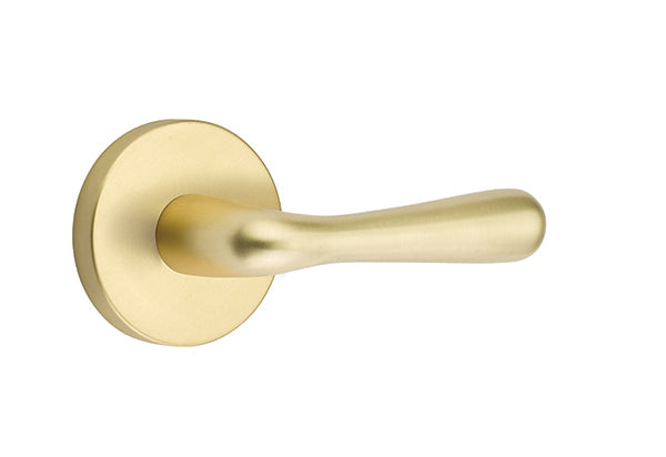 Emtek Basel Lever Satin Brass-Disk Rosette