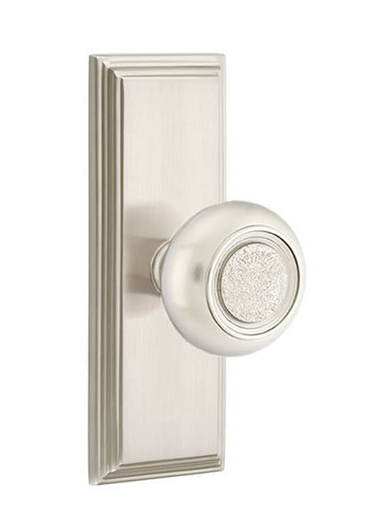 Emtek Belmont Knob with 7 Inch Wilshire Sideplate