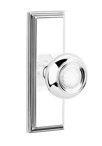 Emtek Belmont Knob with 7 Inch Wilshire Sideplate