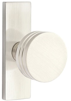 Emtek Bern Modern Door Knob with 1.5 Inch x 5 Inch Stretto Rosette