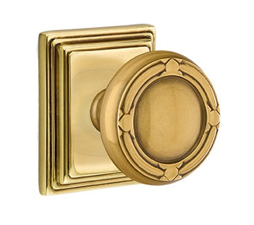 Emtek Ribbon & Reed Knob with Wilshire Rosette