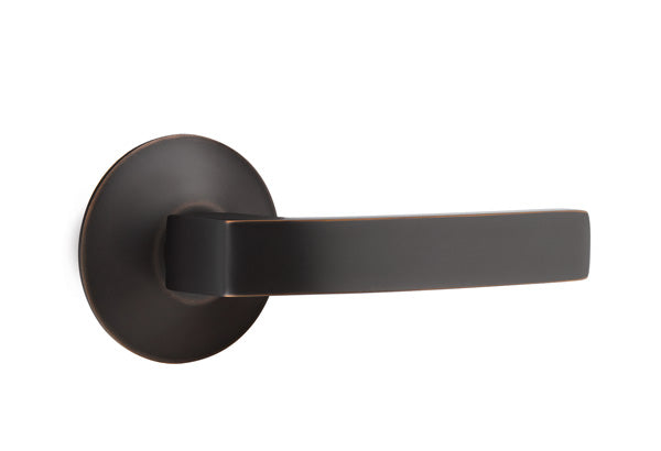 Emtek Breslin Interior Mortise Lever with Modern Rosette