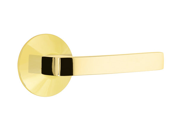 Emtek Breslin Interior Mortise Lever with Modern Rosette