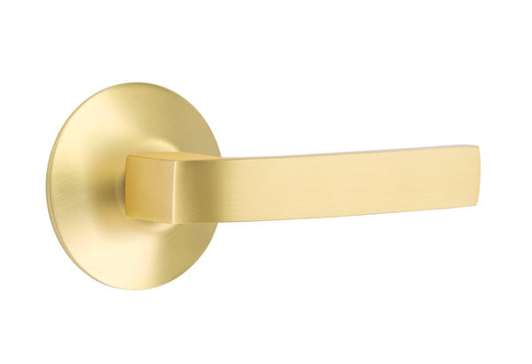 Emtek Breslin Interior Mortise Lever with Modern Rosette