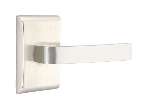 Emtek Breslin Lever Handle with Modern Neos Rosette