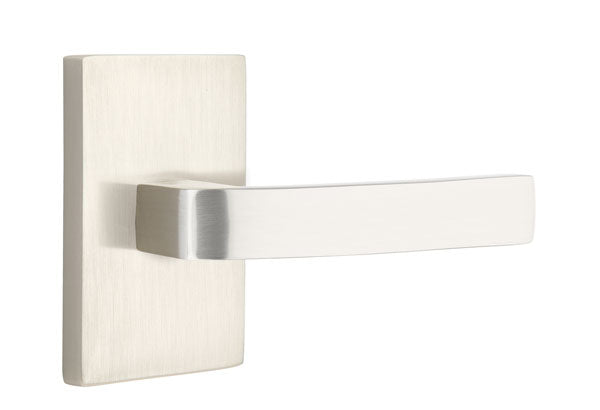 Emtek Breslin Interior Mortise Lever with Modern Rectangular Rosette