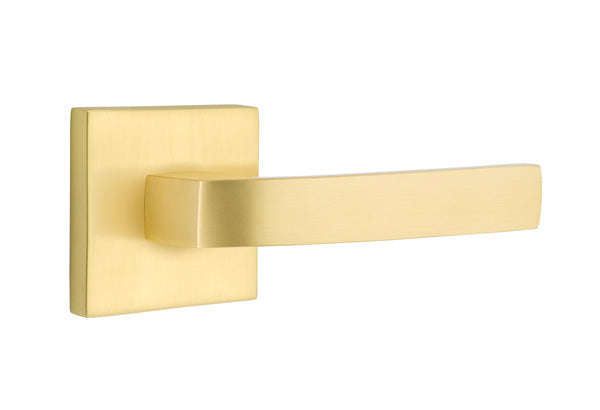 Emtek Breslin Interior Mortise Lever with Square Rosette