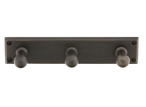 Emtek Sandcast Bronze Triple Robe Hook Medium Bronze