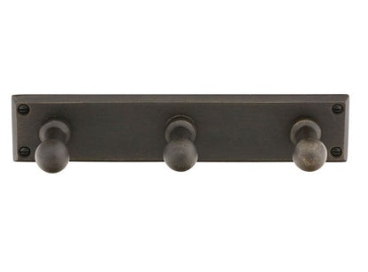Emtek Sandcast Bronze Triple Robe Hook Medium Bronze