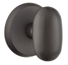 Emtek Sandcast Bronze Egg Door Knob with Style 2 Rosette
