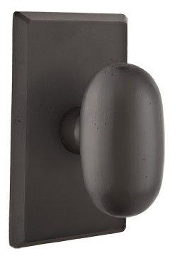 Emtek Bronze Egg Sandcast knob - Style #3 Rosette