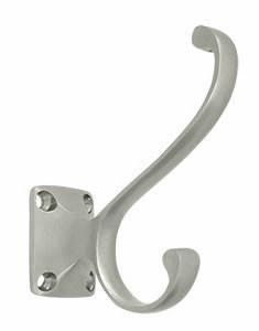 Deltana Solid Brass Heavy Duty Coat and Hat Hook - Satin Nickel