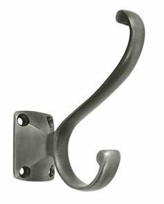 Deltana Solid Brass Heavy Duty Coat and Hat Hook - Antique Nickel