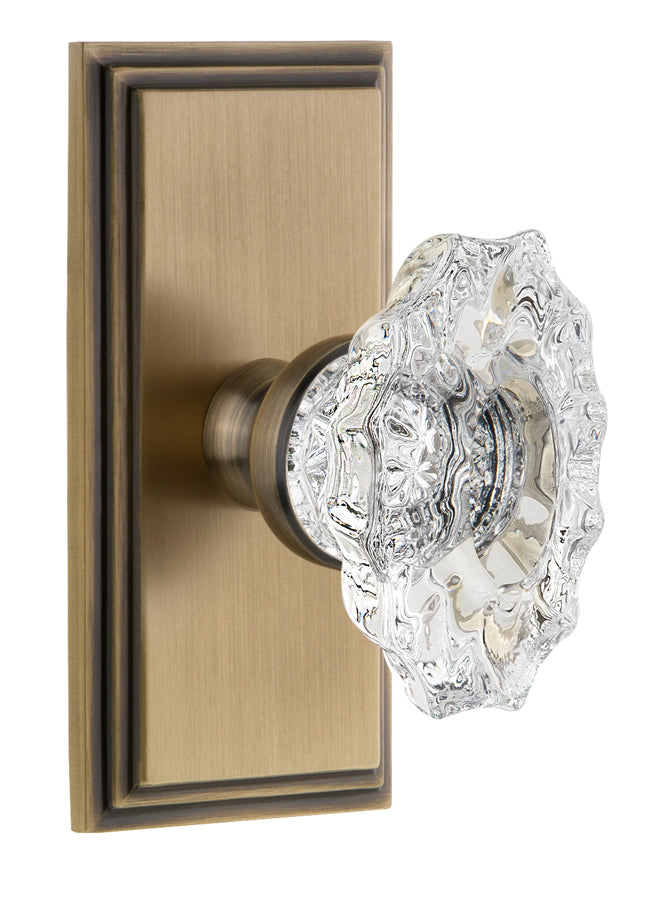 Grandeur Carre Plate with Biarritz Knob