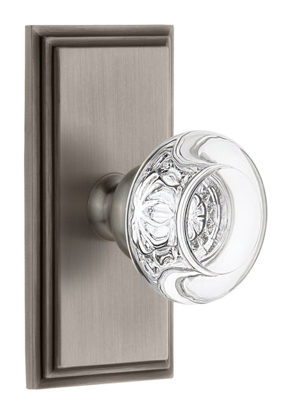 Grandeur Carre Plate with Bordeaux Knob