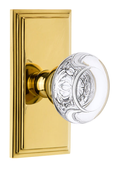 Grandeur Carre Plate with Bordeaux Knob