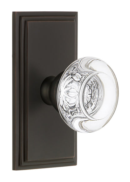 Grandeur Carre Plate with Bordeaux Knob