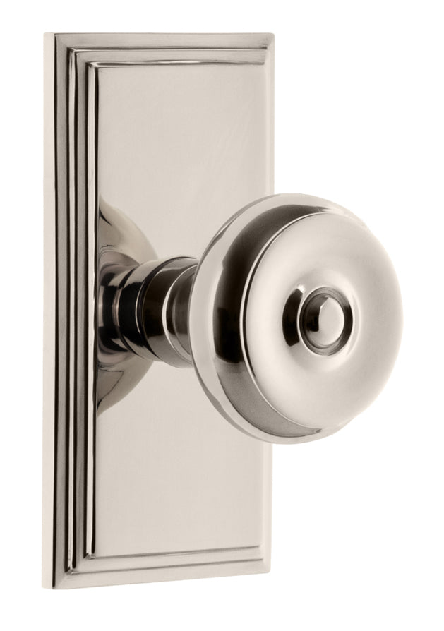 Grandeur Carre Plate with Bouton Knob