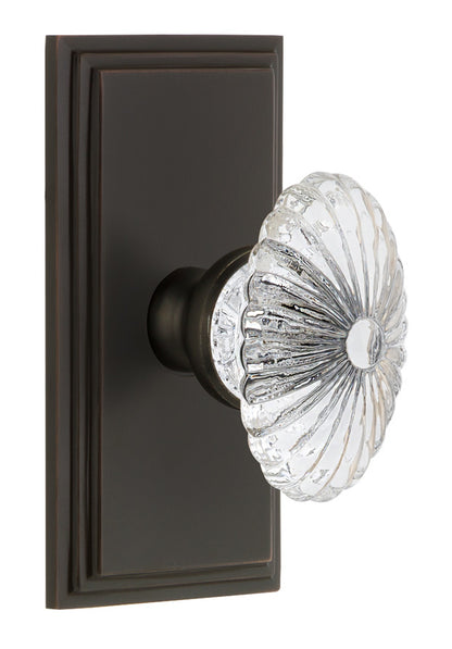 Grandeur Carre Plate with Burgundy Knob