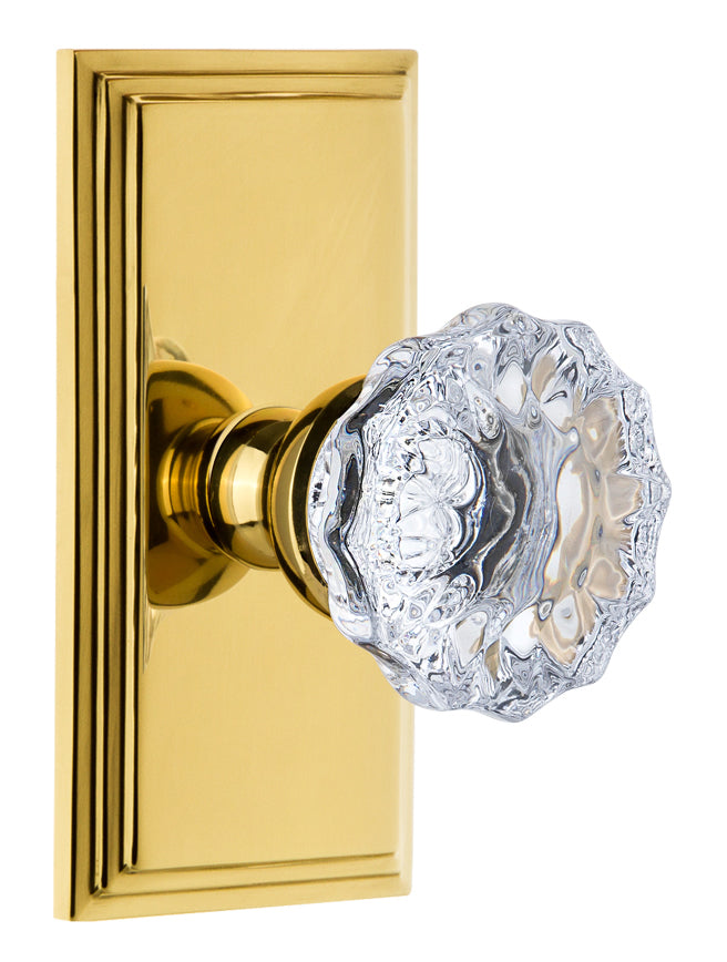 Grandeur Carre Plate with Fontainebleau Knob