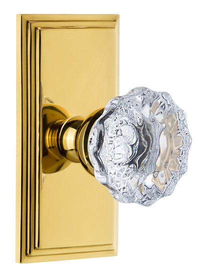 Grandeur Carre Plate with Fontainebleau Knob