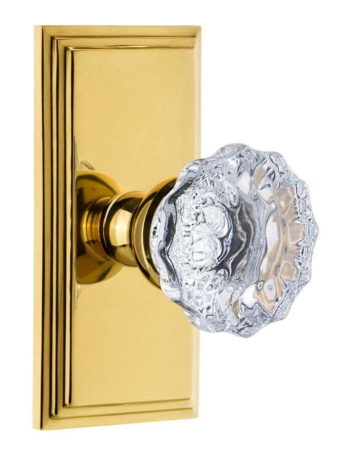 Grandeur Carre Plate with Fontainebleau Knob