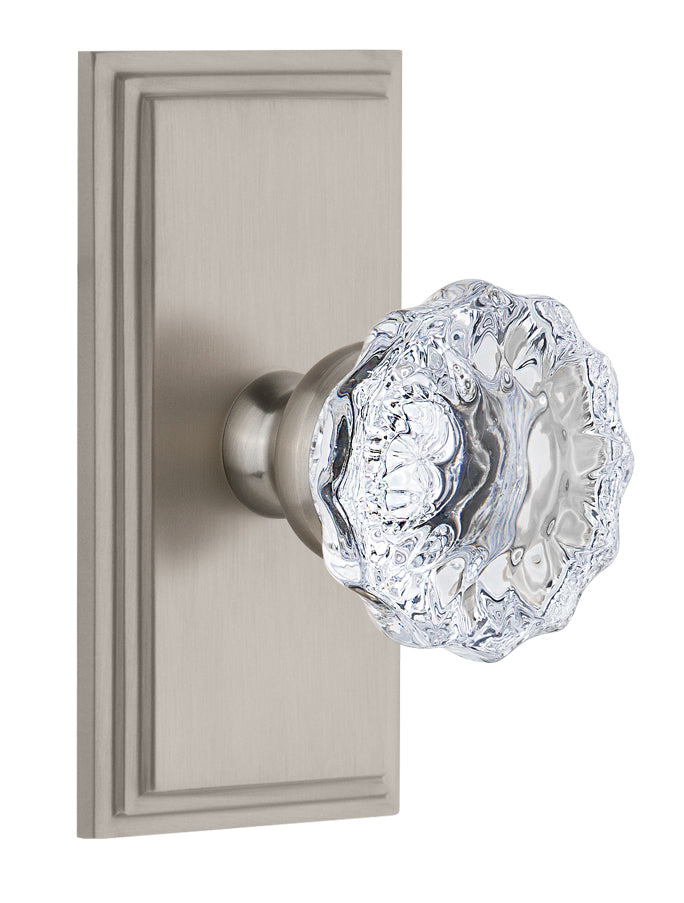 Grandeur Carre Plate with Fontainebleau Knob