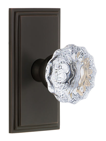 Grandeur Carre Plate with Fontainebleau Knob