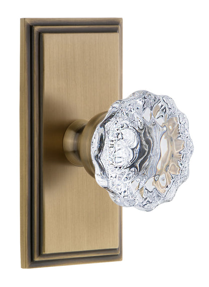 Grandeur Carre Plate with Fontainebleau Knob