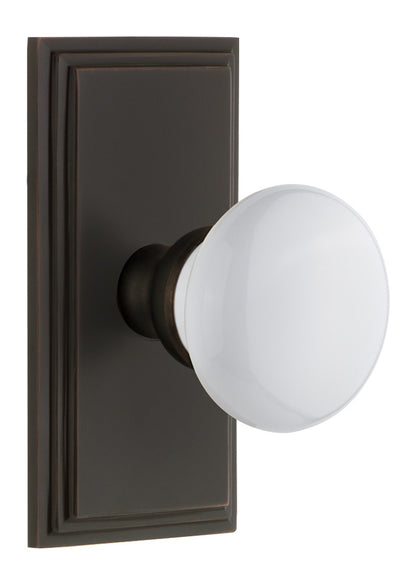 Grandeur Carre Plate with Hyde Park Knob