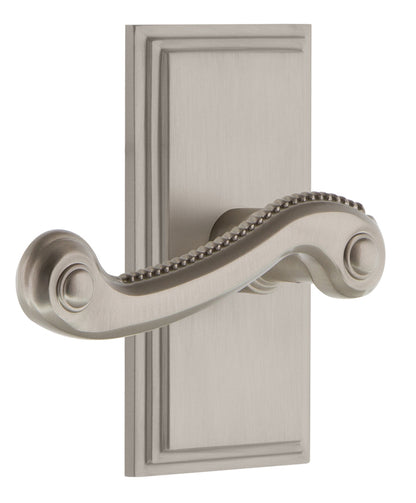 Grandeur Carre Plate with Newport Lever