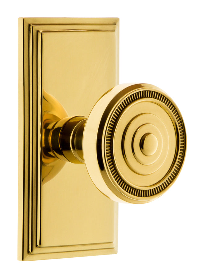 Grandeur Carre Plate with Soleil Knob