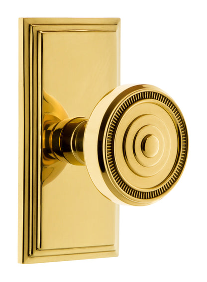Grandeur Carre Plate with Soleil Knob