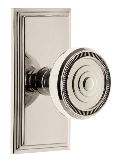 Grandeur Carre Plate with Soleil Knob