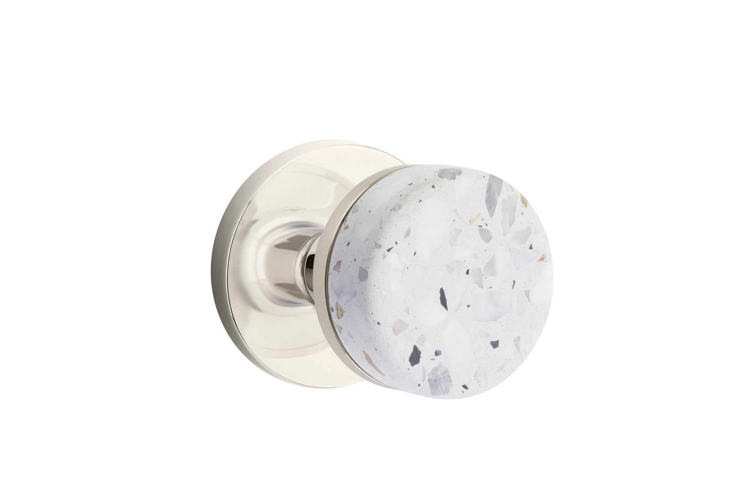 Emtek Conical Light Terrazzo Knob with Disk Rosette