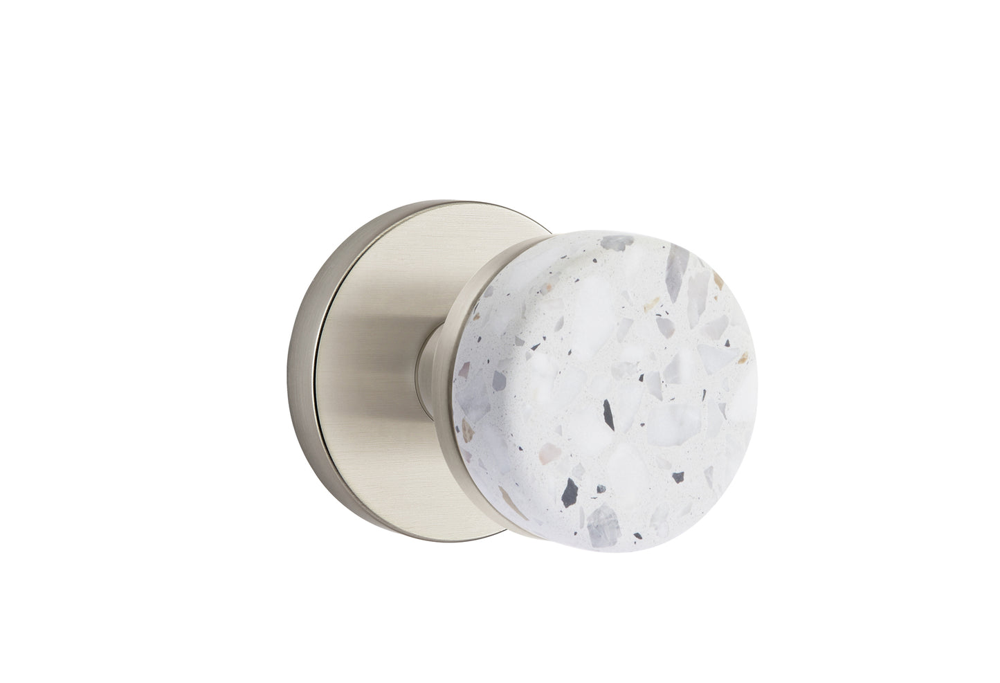 Emtek Conical Light Terrazzo Knob with Disk Rosette