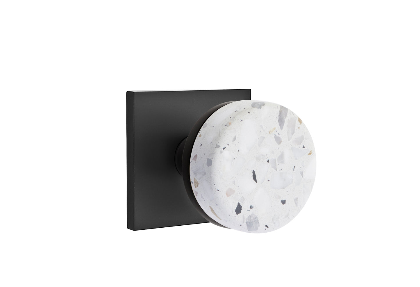 Emtek Conical Light Terrazzo Knob with Square Rosette