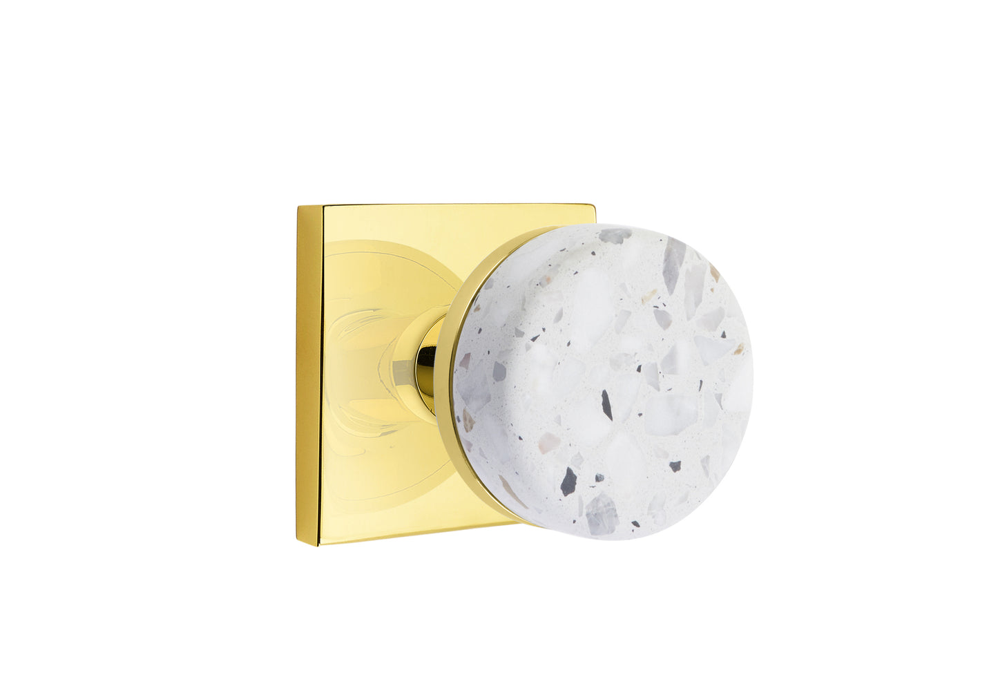 Emtek Conical Light Terrazzo Knob with Square Rosette