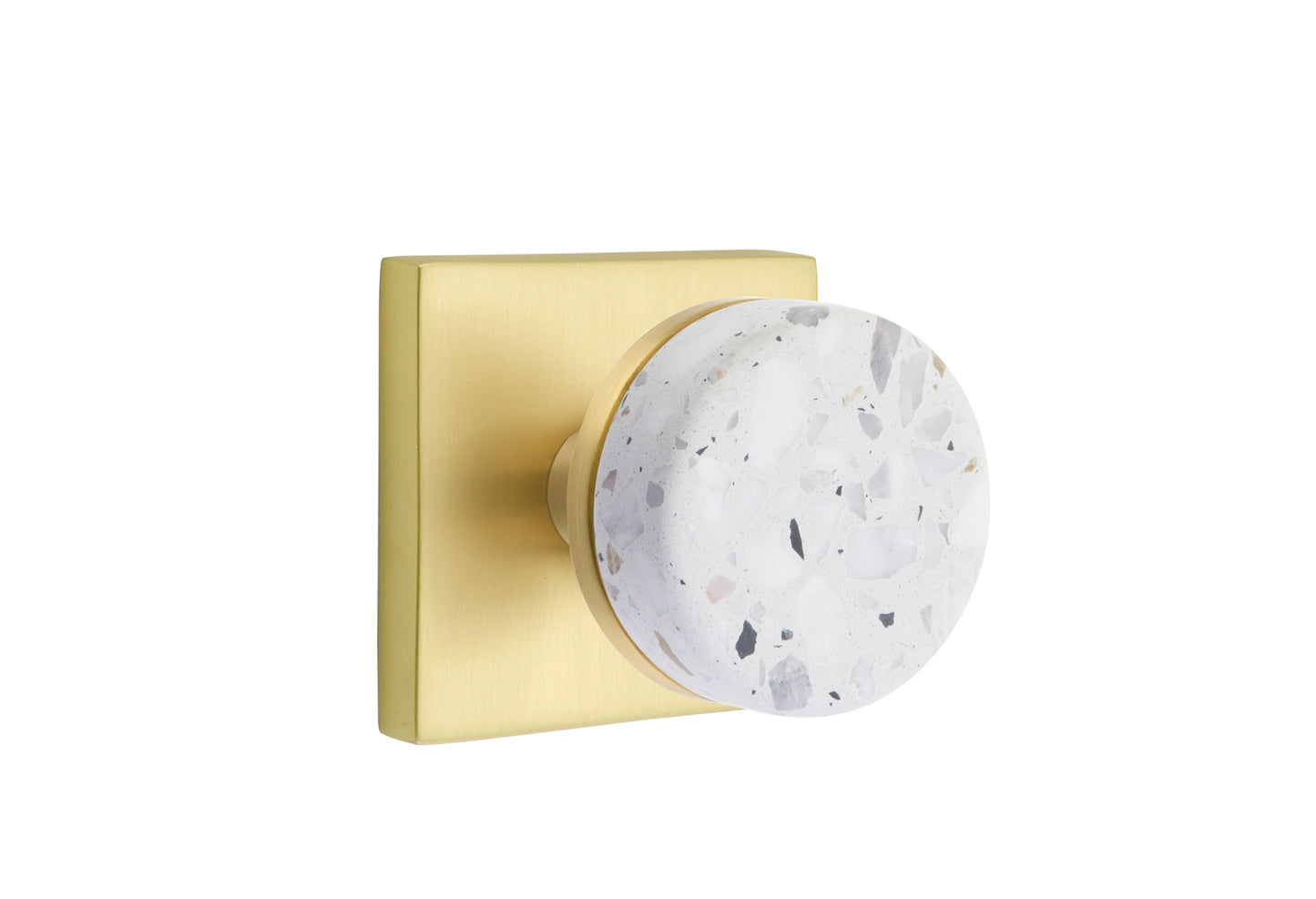Emtek Conical Light Terrazzo Knob with Square Rosette