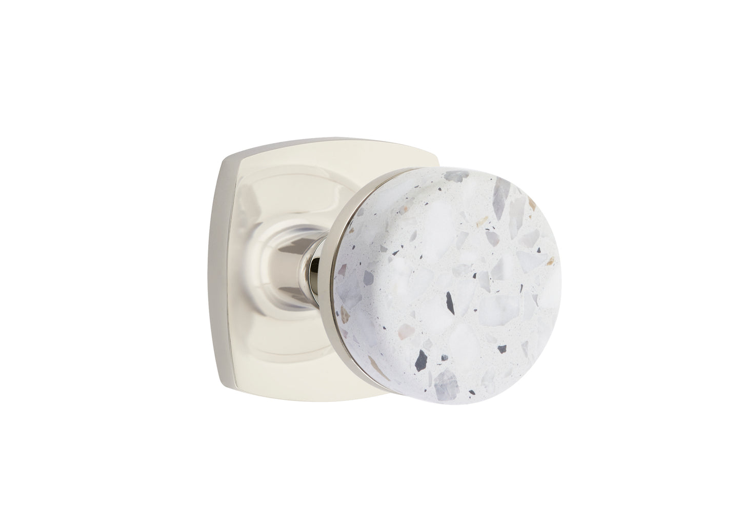Emtek Conical Light Terrazzo Knob with Urban Modern Rosette