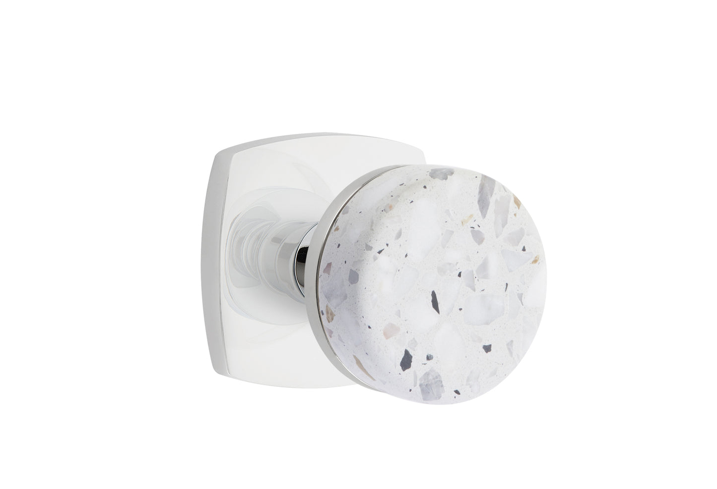 Emtek Conical Light Terrazzo Knob with Urban Modern Rosette