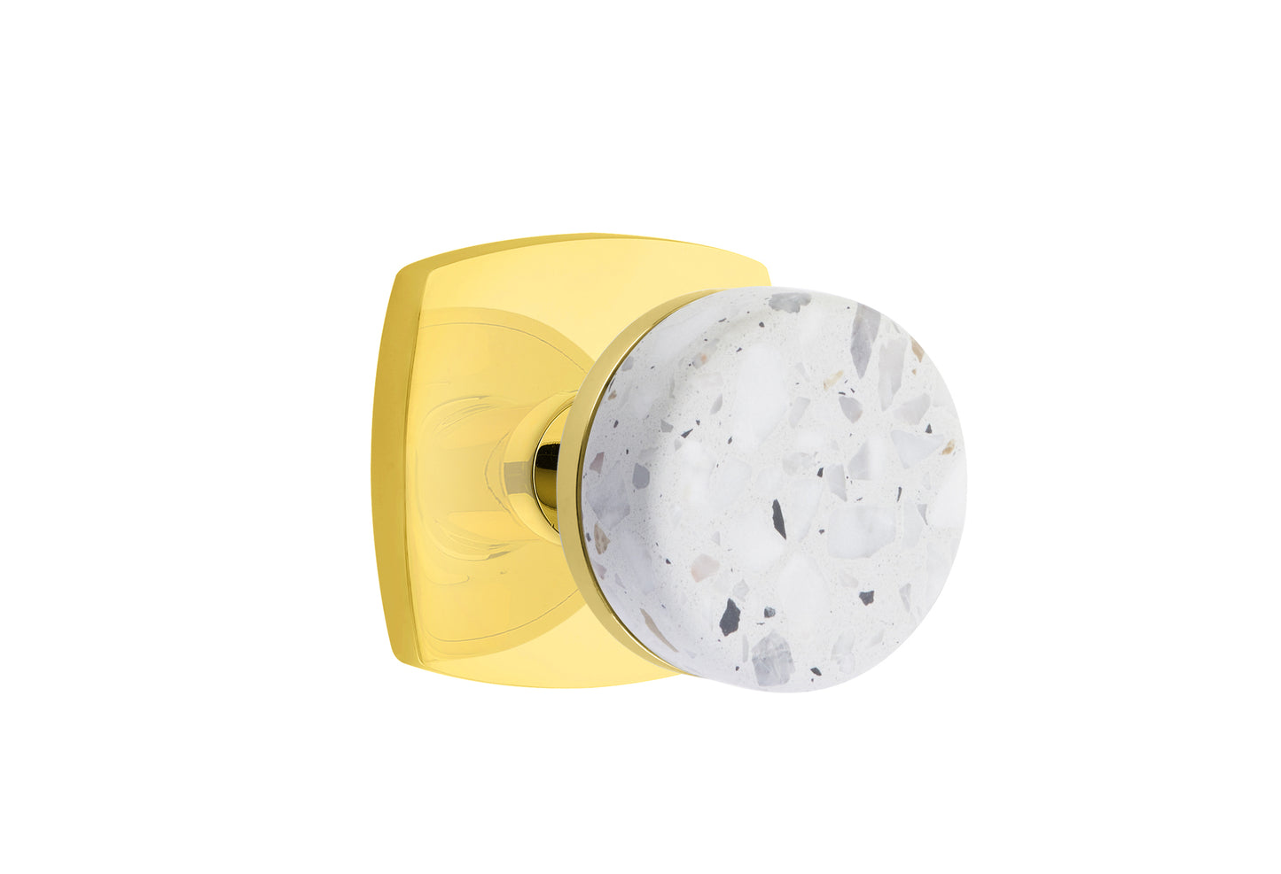 Emtek Conical Light Terrazzo Knob with Urban Modern Rosette