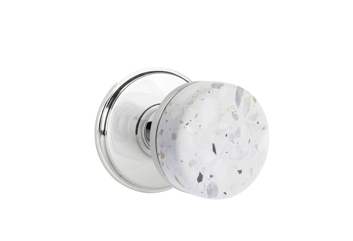 Emtek Conical Light Terrazzo Knob with Watford Rosette