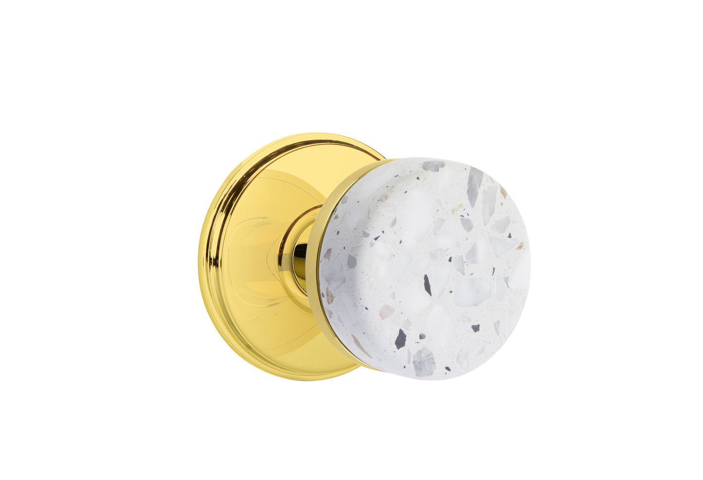 Emtek Conical Light Terrazzo Knob with Watford Rosette