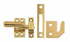 Deltana Solid Brass Small Casement Fastener Window Lock - PVD Lifetime Brass