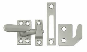 Deltana Solid Brass Small Casement Fastener Window Lock - Satin Nickel