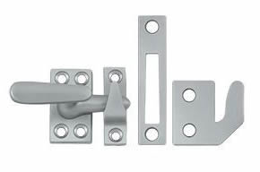 Deltana Solid Brass Small Casement Fastener Window Lock - Satin Chrome