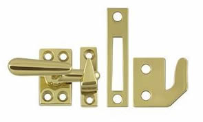 Deltana Solid Brass Small Casement Fastener Window Lock - Polished Brass